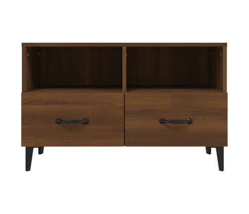 Mueble para TV madera contrachapada roble marrón 80x36x50 cm