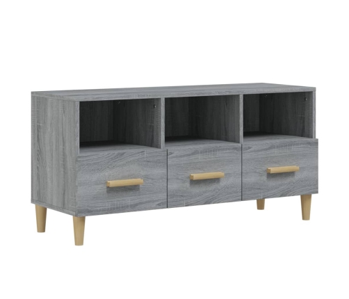 vidaXL Mueble para TV madera contrachapada gris Sonoma 102x36x50 cm