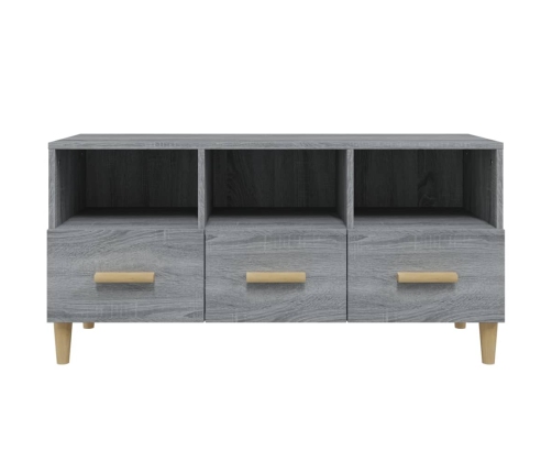 vidaXL Mueble para TV madera contrachapada gris Sonoma 102x36x50 cm