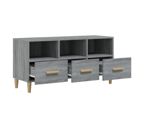 vidaXL Mueble para TV madera contrachapada gris Sonoma 102x36x50 cm