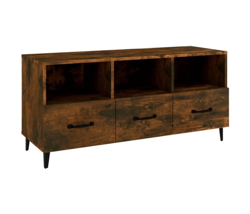 Mueble para TV madera contrachapada roble ahumado 102x35x50 cm