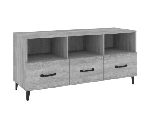 Mueble de TV madera contrachapada gris Sonoma 102x35x50 cm