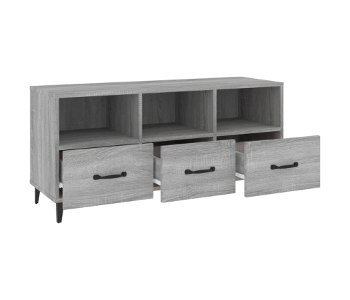 Mueble de TV madera contrachapada gris Sonoma 102x35x50 cm