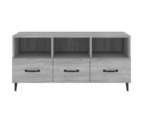 Mueble de TV madera contrachapada gris Sonoma 102x35x50 cm