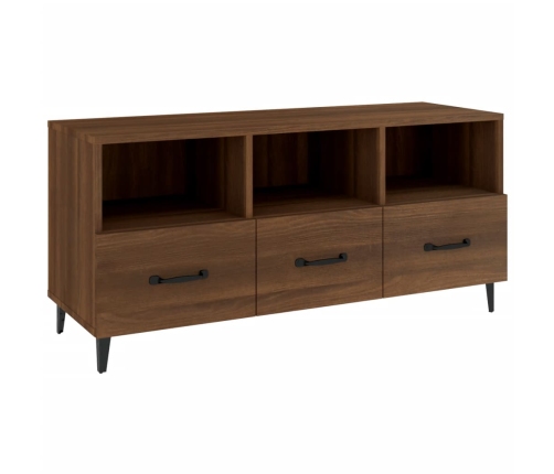 Mueble para TV madera contrachapada roble marrón 102x35x50 cm