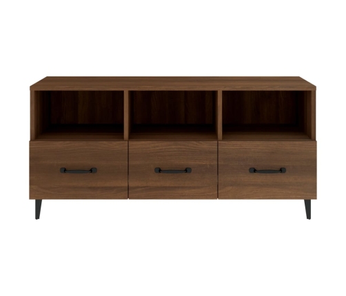 Mueble para TV madera contrachapada roble marrón 102x35x50 cm