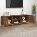 Mueble de TV madera contrachapada roble ahumado 150x30x30 cm