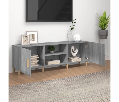 Mueble para TV madera contrachapada gris Sonoma 150x30x50 cm