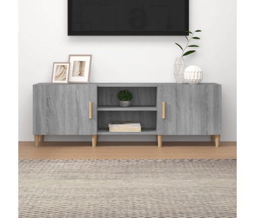 Mueble para TV madera contrachapada gris Sonoma 150x30x50 cm