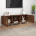 Mueble de TV madera contrachapada marrón roble 150x30x50 cm