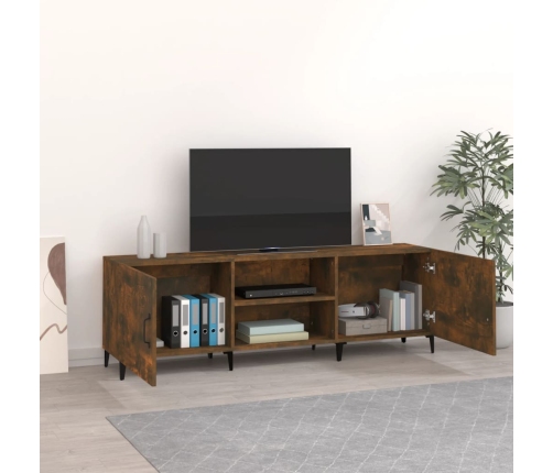 vidaXL Mueble de TV madera de ingeniería roble ahumado 150x30x50 cm