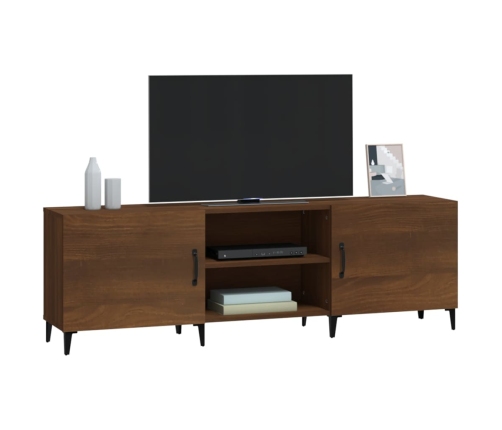 Mueble de TV madera de ingeniería roble marrón 150x30x50 cm