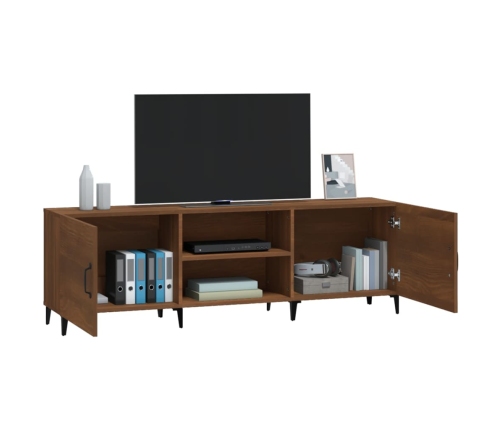 Mueble de TV madera de ingeniería roble marrón 150x30x50 cm