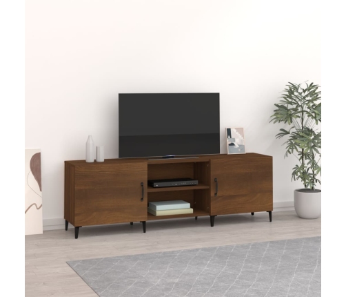 Mueble de TV madera de ingeniería roble marrón 150x30x50 cm