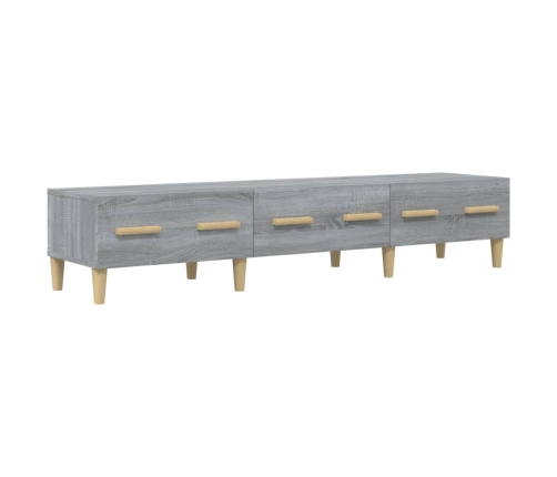 Mueble para TV madera contrachapada gris Sonoma 150x34,5x30 cm