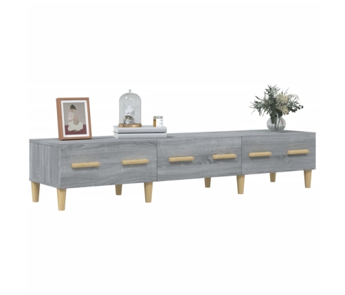 Mueble para TV madera contrachapada gris Sonoma 150x34,5x30 cm