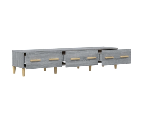 Mueble para TV madera contrachapada gris Sonoma 150x34,5x30 cm