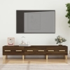 Mueble de TV madera contrachapada roble ahumado 150x34,5x30 cm