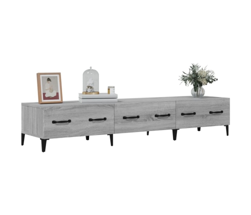 Mueble para TV madera contrachapada gris Sonoma 150x34,5x30 cm