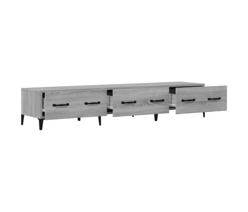 Mueble para TV madera contrachapada gris Sonoma 150x34,5x30 cm