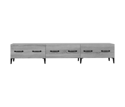 Mueble para TV madera contrachapada gris Sonoma 150x34,5x30 cm