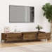 Mueble de TV madera contrachapada roble ahumado 150x34,5x30 cm