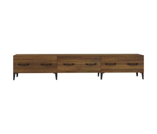 Mueble de TV madera contrachapada roble ahumado 150x34,5x30 cm