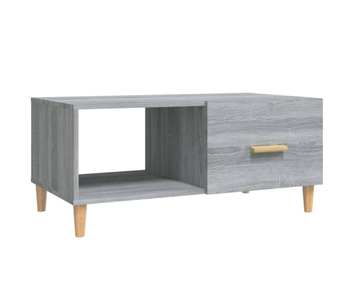 Mesa de centro madera de ingeniería gris Sonoma 89,5x50x40 cm