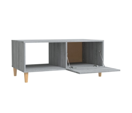 Mesa de centro madera de ingeniería gris Sonoma 89,5x50x40 cm