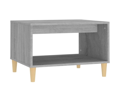 Mesa de centro madera contrachapada gris Sonoma 60x50x40 cm