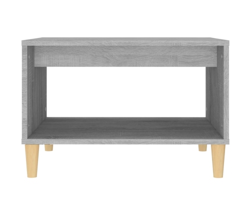 Mesa de centro madera contrachapada gris Sonoma 60x50x40 cm