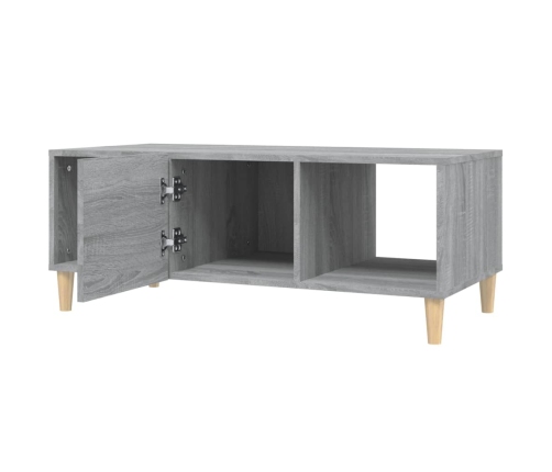 Mesa de centro madera contrachapada gris Sonoma 102x50x40 cm