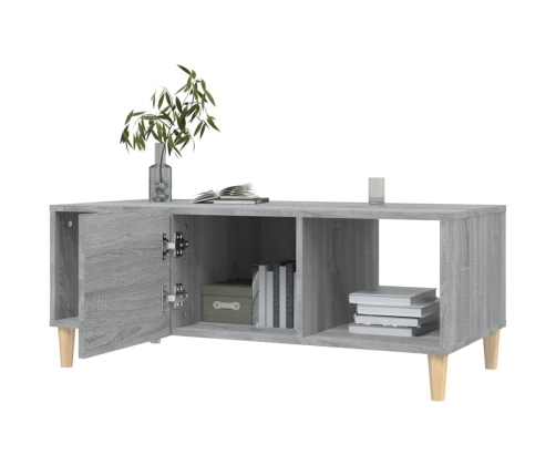 Mesa de centro madera contrachapada gris Sonoma 102x50x40 cm