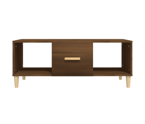 Mesa de centro madera contrachapada roble marrón 102x50x40 cm