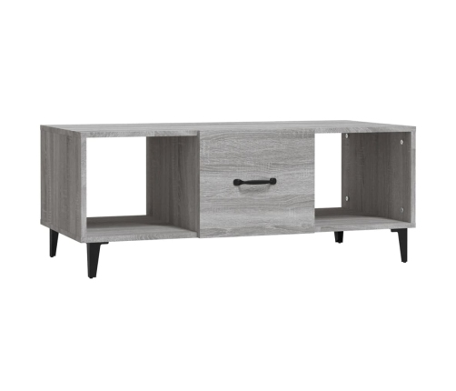 Mesa de centro madera contrachapada gris Sonoma 102x50x40 cm