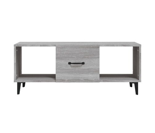 Mesa de centro madera contrachapada gris Sonoma 102x50x40 cm