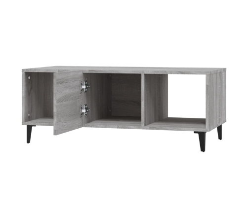 Mesa de centro madera contrachapada gris Sonoma 102x50x40 cm