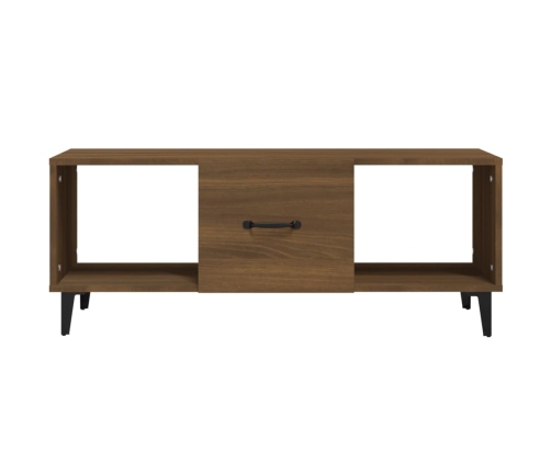 vidaXL Mesa de centro madera contrachapada marrón roble 102x50x40 cm