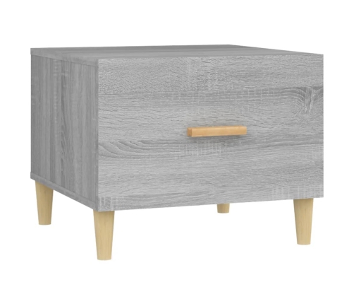 vidaXL Mesa de centro madera contrachapada gris Sonoma 50x50x40 cm