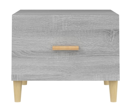 vidaXL Mesa de centro madera contrachapada gris Sonoma 50x50x40 cm