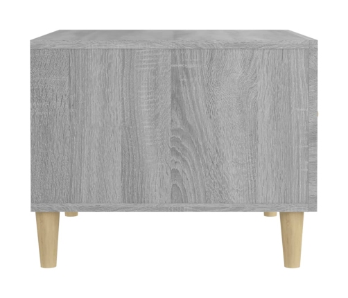 vidaXL Mesa de centro madera contrachapada gris Sonoma 50x50x40 cm