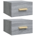 Mesitas de noche de pared 2 uds color gris Sonoma 35x35x20 cm