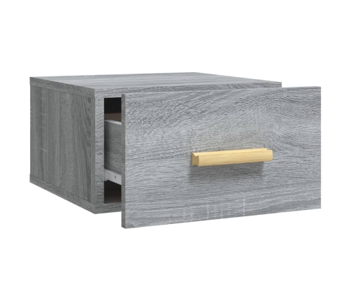 Mesitas de noche de pared 2 uds color gris Sonoma 35x35x20 cm