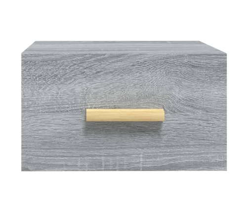 Mesitas de noche de pared 2 uds color gris Sonoma 35x35x20 cm