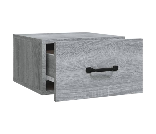 Mesitas de noche de pared 2 uds color gris Sonoma 35x35x20 cm