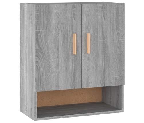 Armario de pared madera contrachapada gris Sonoma 60x31x70 cm