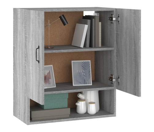 Armario de pared madera contrachapada gris Sonoma 60x31x70 cm