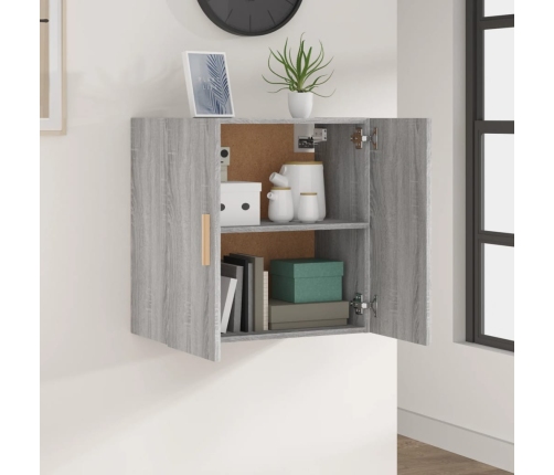 Armario de pared madera contrachapada gris Sonoma 60x30x60 cm