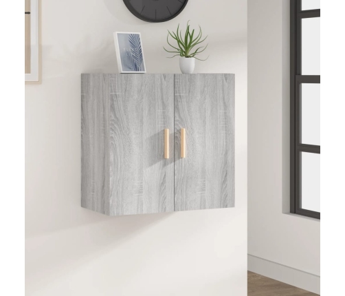 Armario de pared madera contrachapada gris Sonoma 60x30x60 cm