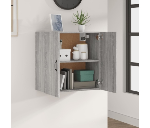 Armario de pared madera contrachapada gris Sonoma 60x31x60 cm